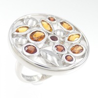 750WG ガーネット リング