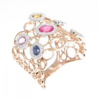 K18PG/K18WG カラーストーン リング 拡散処理未検査