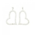 K18WG ハート ダイヤモンド ピアス 1.00CT