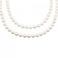 シルバークラスプ アコヤパール ネックレス 7.5-8mm