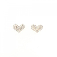 10KPG ハート キュービック ピアス