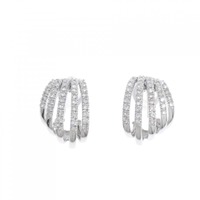 K18WG ダイヤモンド ピアス 1.0CT