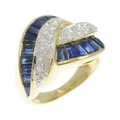 K18YG/K18WG サファイヤ リング 2.16CT