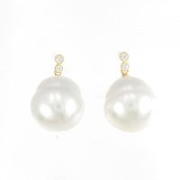 K18YG 白蝶パール ピアス