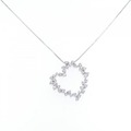 K18WG ハート ダイヤモンド ネックレス 1.00CT