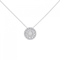 K18WG フラワー ダイヤモンド ネックレス 0.60CT
