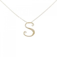 K18YG イニシャルS ダイヤモンド ネックレス 0.01CT