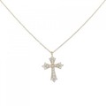 K18YG クロス ダイヤモンド ネックレス 0.23CT