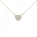 K18YG ハート ダイヤモンド ネックレス 0.06CT