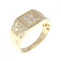 K18YG 印台 ダイヤモンド リング 0.48CT