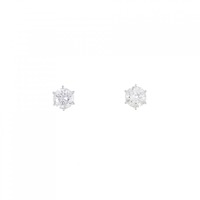 PT ソリティア ダイヤモンド ピアス 0.54CT