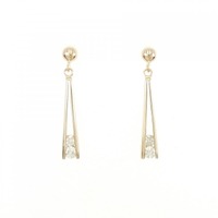 K18PG ダイヤモンド ピアス 0.14CT