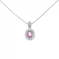 PT サファイヤ ネックレス 0.575CT 拡散処理未検査