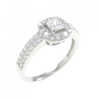 PT ダイヤモンド リング 0.300CT E VS2 プリンセスカット