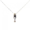 K18YG/K18BG ダイヤモンド ネックレス 0.37CT