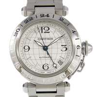 カルティエ パシャC GMT W31078M7 SS 自動巻