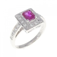 750WG ルビー リング 0.50CT