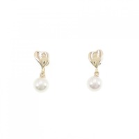 ミキモト ハート アコヤパール イヤリング 6mm