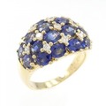 K18YG サファイヤ リング 6.02CT