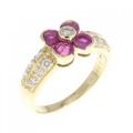 K18YG ルビー リング 0.69CT