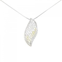 PT/K18WG パヴェ ダイヤモンド ネックレス 0.48CT