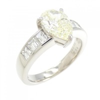 PT ダイヤモンド リング 2.019CT LY SI1 ペアシェイプ