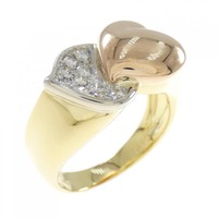 750スリーカラー ハート ダイヤモンド リング 0.18CT