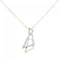 K18YG/PT/K18PG ダイヤモンド ネックレス 0.32CT