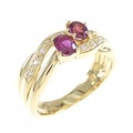 K18YG ルビー リング 0.44CT