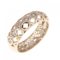 K18PG ダイヤモンド リング 0.14CT