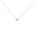 ポンテヴェキオ イニシャルA ダイヤモンド ネックレス 0.03CT