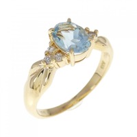 K18YG アクアマリン リング 0.61CT