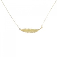 K18YG フェザー ネックレス