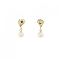 ミキモト ハート アコヤパール イヤリング 6mm