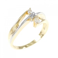 K18YG/PT ダイヤモンド リング 0.11CT