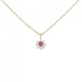 750YG/K18YG ルビー ネックレス 0.16CT
