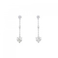 PT ダイヤモンド ピアス 1.005CT 1.007CT L-M SI1 ハートシェイプ