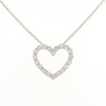 【新品】K18PG ハート ダイヤモンド ネックレス 1.005CT