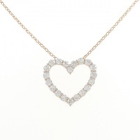 【新品】K18PG ハート ダイヤモンド ネックレス 1.005CT