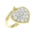 ギメル ハート ダイヤモンド リング 0.858CT