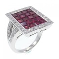 K18WG ルビー リング 4.88CT