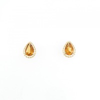 【新品】K18YG シトリン ピアス