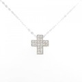 K18WG クロス ダイヤモンド ネックレス 0.20CT