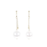 【新品】K18YG アコヤパール ピアス 8.3mm