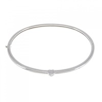 K18WG ハート ダイヤモンド バングル 0.03CT