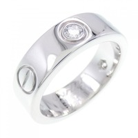 カルティエ ラブ ハーフダイヤ リング