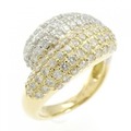 K18YG/PT パヴェ ダイヤモンド リング 1.00CT