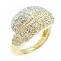K18YG/PT パヴェ ダイヤモンド リング 1.00CT