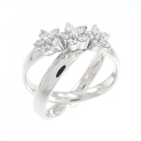 K18WG フラワー ダイヤモンド リング 0.32CT