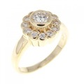 K18YG ダイヤモンド リング 0.211CT